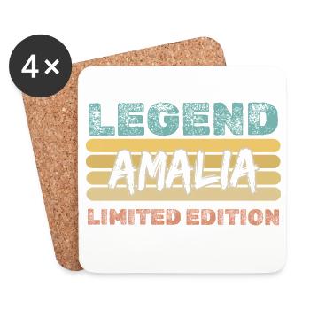 Geschenk für Amalia - Untersetzer (4er-Set) - Weiß - Vorne