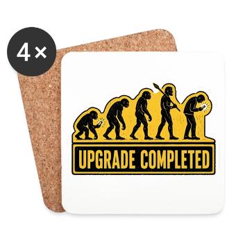 Menschliche Evolution Smartphone-Upgrade-Humor - Untersetzer (4er-Set) - Weiß - Vorne