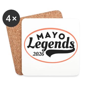 Mayo Legends 2026 - Coasters (set of 4) - white - Front