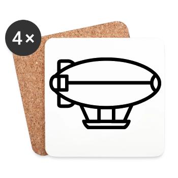 Airship - Coasters (set of 4) - white - Front