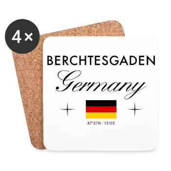 Berchtesgaden Deutschland Koordinaten Reise - Untersetzer (4er-Set) - Weiß - Vorne