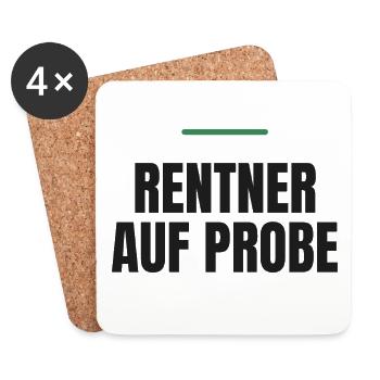 Rentner auf Probe - Untersetzer (4er-Set) - Weiß - Vorne