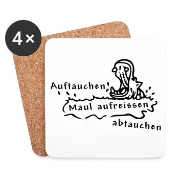 Hippo - Coasters (set of 4) - white - Front
