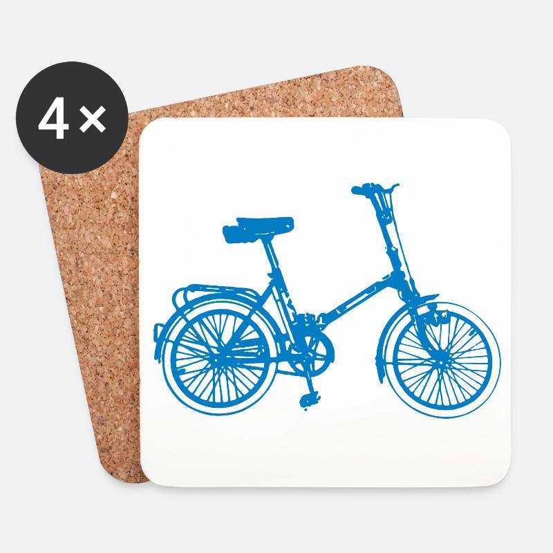 DDR Klapprad Klappfahrrad - Untersetzer (4er-Set) - Weiß