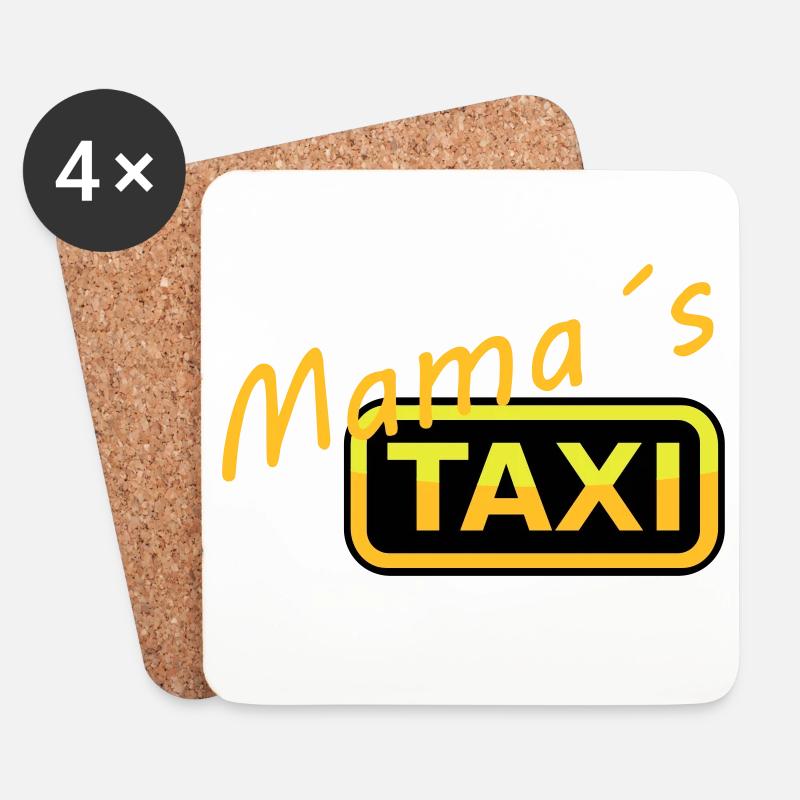 Humorvolles Mamas Taxi Schild - Untersetzer (4er-Set) - Weiß