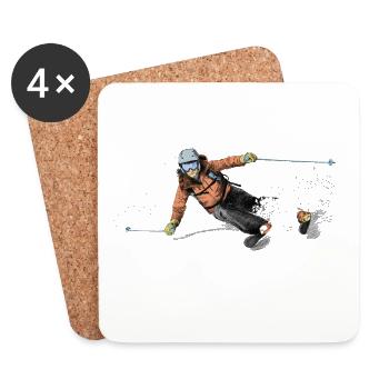 ski - Coasters (set of 4) - white - Front