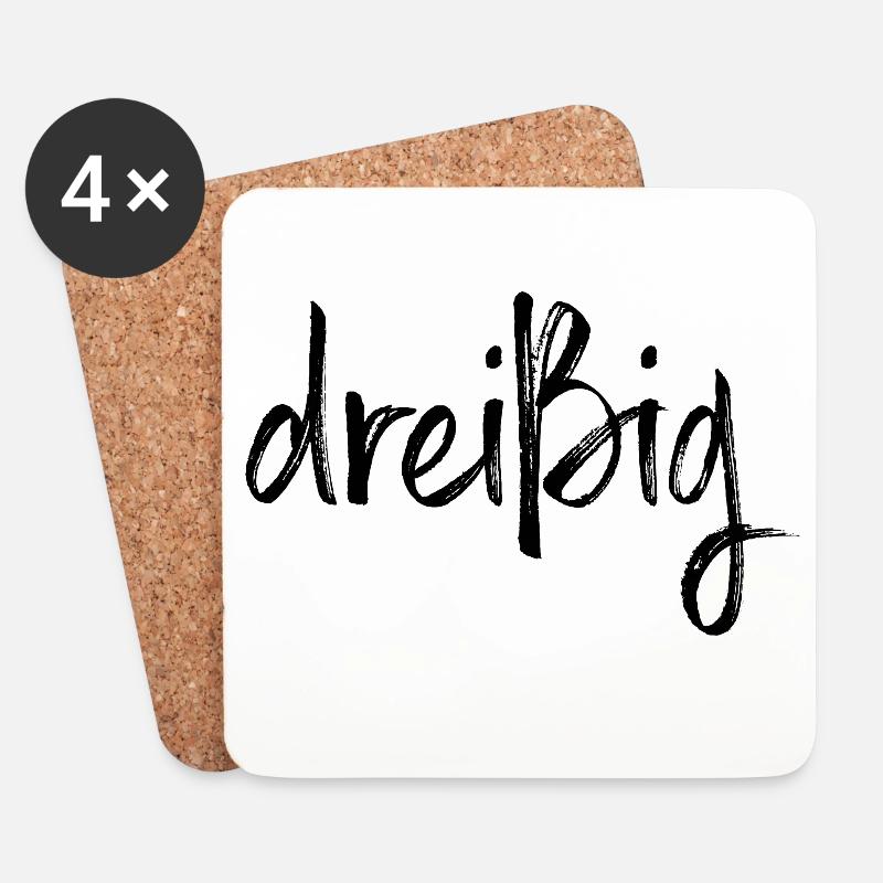 30 dreißig 30. Geburtstag 30 Jahre Geschenk - Untersetzer (4er-Set) - Weiß