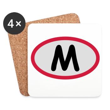 M - Y'en a marre - Dessous de verre (lot de 4) - blanc - Devant
