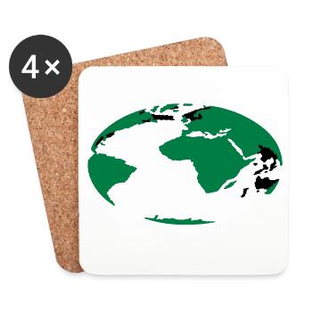 erdball_1 - Coasters (set of 4) - white - Front