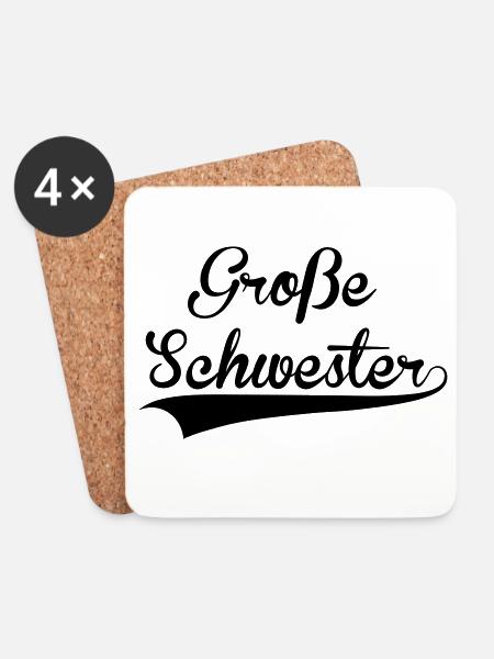 Big Sister - Coasters (set of 4) - white