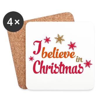 christmas - Coasters (set of 4) - white - Front