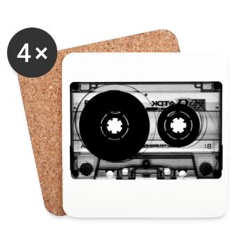 Cassette Audio Vintage Design - Coasters (set of 4) - white - Front