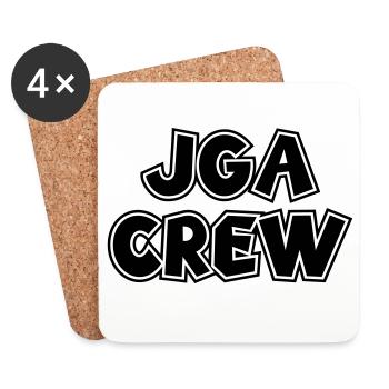 JGA Junggesellenabschied JGA Crew Party Bestseller - Untersetzer (4er-Set) - Weiß - Vorne