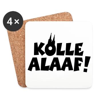 Kölle Alaaf! Kölner Karneval mit Kölner Dom - Untersetzer (4er-Set) - Weiß - Vorne