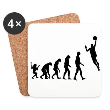 Basketball - Basket Ball - Game - Sport - Player - Coasters (set of 4) - white - Front