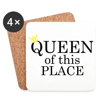 Queen of this place - Untersetzer (4er-Set) - Weiß - Vorne