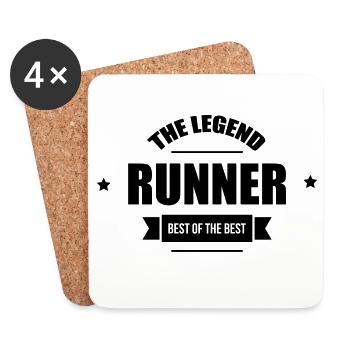 Running / Jogging / Run / Trail / Sport - Coasters (set of 4) - white - Front