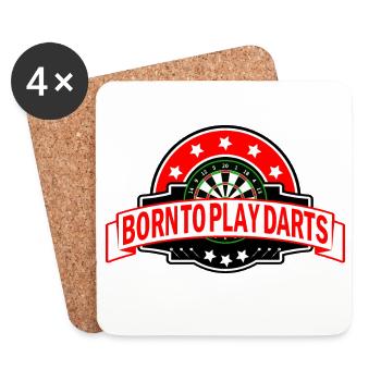Born to Dart Darts saying funny - Coasters (set of 4) - white - Front
