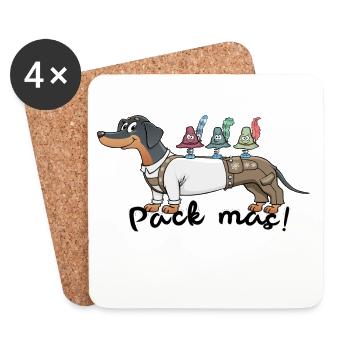 Huadling | Pack mas! - Untersetzer (4er-Set) - Weiß - Vorne