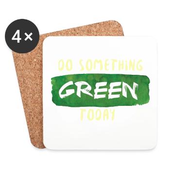Do Something Green Today white - Coasters (set of 4) - white - Front
