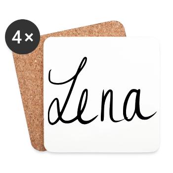 Lena - Dessous de verre (lot de 4) - blanc - Devant