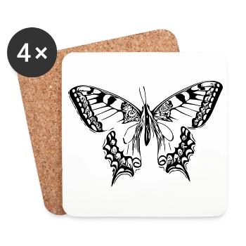 Elegant butterfly - Coasters (set of 4) - white - Front