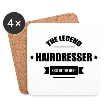 Hairdresser - Hairdresser - Hairdresser - Coasters (set of 4) - white - Front