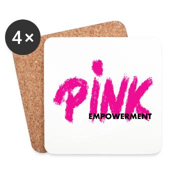 Pink Empowerment - Untersetzer (4er-Set) - Weiß - Vorne