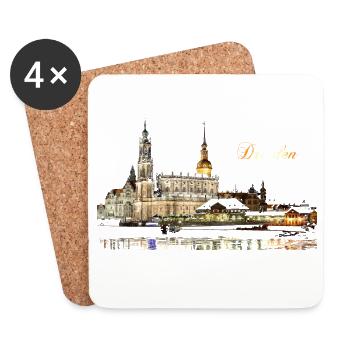 Dresden - Untersetzer (4er-Set) - Weiß - Vorne