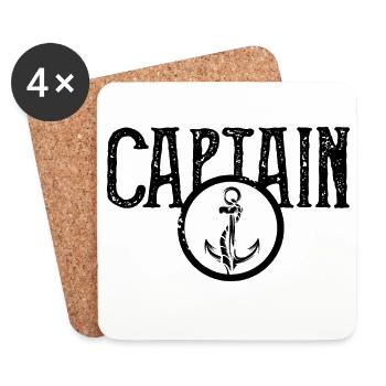 Capitaine Anker Seaman Hambourg Capitaine Moin - Dessous de verre (lot de 4) - blanc - Devant