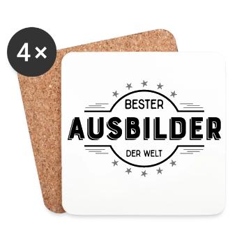ausbilder - Untersetzer (4er-Set) - Weiß - Vorne