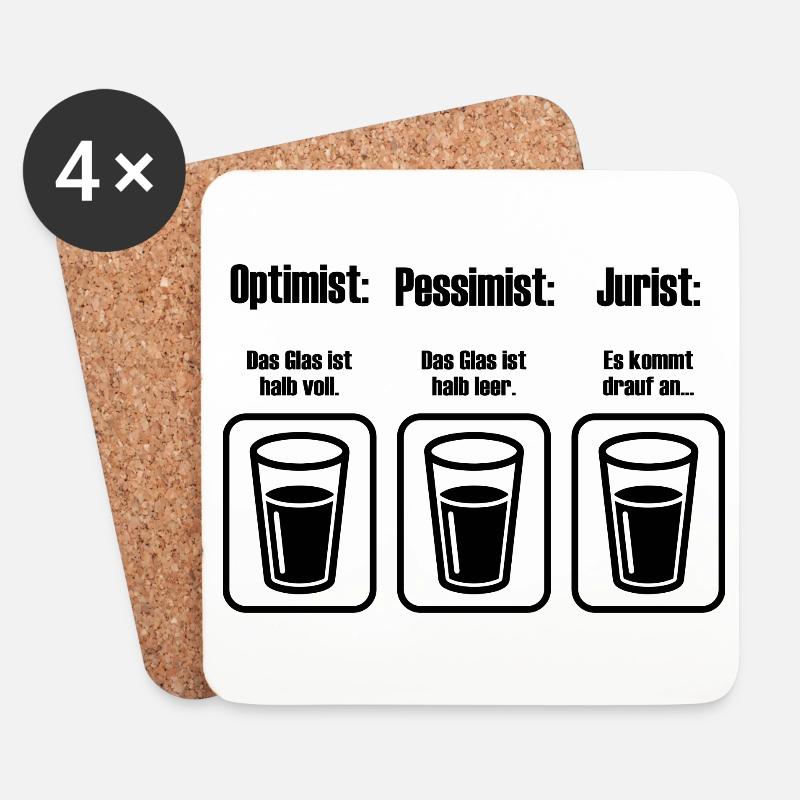 Jurist Jura Beruf Spruch Geschenk - Untersetzer (4er-Set) - Weiß