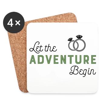 wedding - Coasters (set of 4) - white - Front