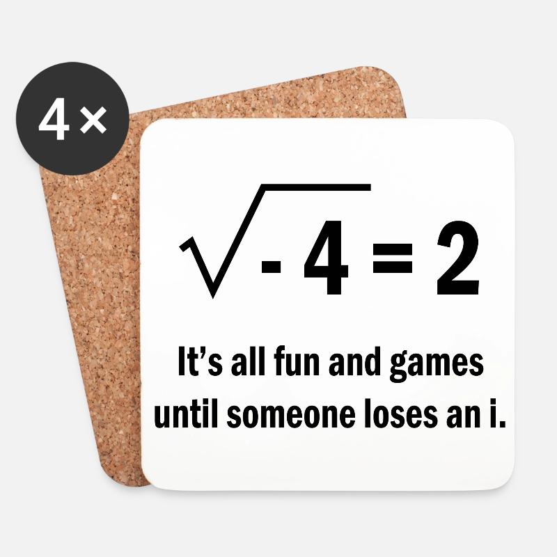 It's all fun and games Mathe Nerd Schule Geschenk - Untersetzer (4er-Set) - Weiß
