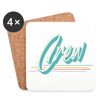 Crew team squad - Coasters (set of 4) - white - Front