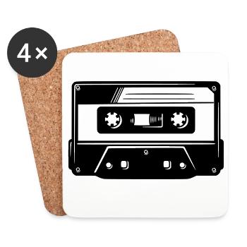 Kassette - Untersetzer (4er-Set) - Weiß - Vorne