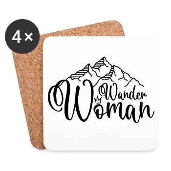 Wander Woman - Untersetzer (4er-Set) - Weiß - Vorne