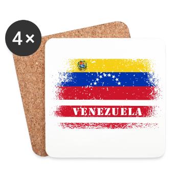 Venezuela Vintage Flagge - Untersetzer (4er-Set) - Weiß - Vorne
