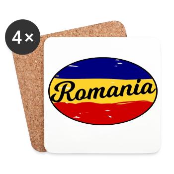 Die Farben von Rumänien - Untersetzer (4er-Set) - Weiß - Vorne