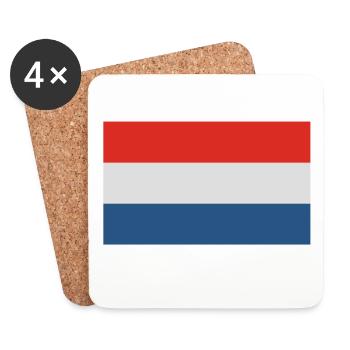 Holland Fahne - Untersetzer (4er-Set) - Weiß - Vorne