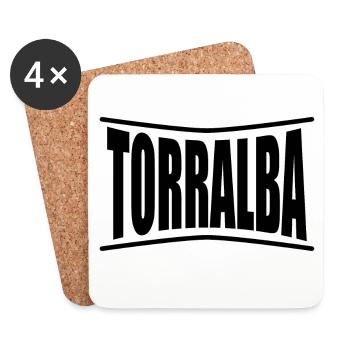 t-shirt Torralba t-shirt Sardinia gift idea - Coasters (set of 4) - white - Front