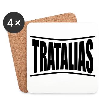 t-shirt Tratalias t-shirt Sardinia gift idea - Coasters (set of 4) - white - Front