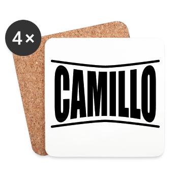 Idée cadeau t-shirt Camillo - Dessous de verre (lot de 4) - blanc - Devant