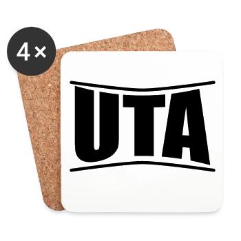t-shirt Uta t-shirt Sardinia gift idea - Coasters (set of 4) - white - Front