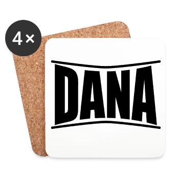 Idée cadeau t-shirt Dana - Dessous de verre (lot de 4) - blanc - Devant