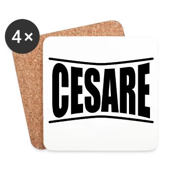 Cesare T-Shirt Geschenkidee - Untersetzer (4er-Set) - Weiß - Vorne