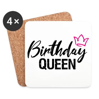 Anniversaire Reine Königin Geburtstag - Dessous de verre (lot de 4) - blanc - Devant