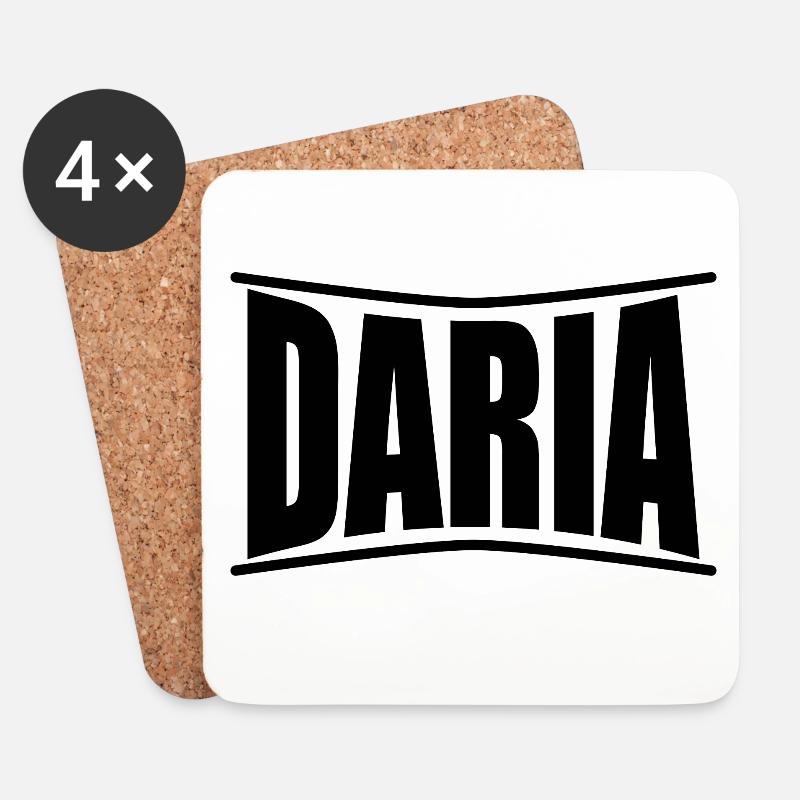 Daria T-Shirt T-Shirt Geschenkidee - Untersetzer (4er-Set) - Weiß