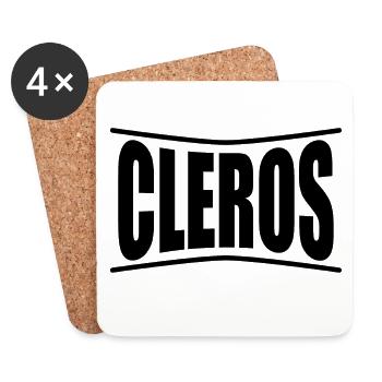 Idée cadeau t-shirt Cleros - Dessous de verre (lot de 4) - blanc - Devant