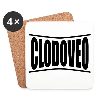 Idée cadeau t-shirt Clodoveo - Dessous de verre (lot de 4) - blanc - Devant